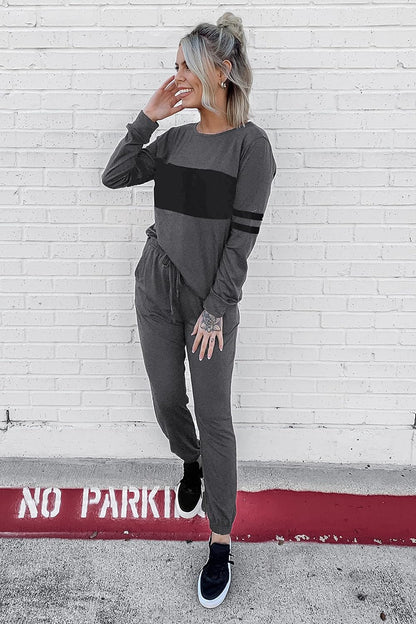 Womens 2 Piece Sets 2025 Long Sleeve Tops High Waisted Sweatpants Lounge Set Fall Fashion Travel Outfits