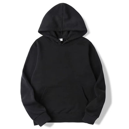 Blank Fleece Pullover Hoodie Men Fashion Hooded Sweatshirt Unisex Black White Hoodies for Men Sudaderas Para Hombres Polerones